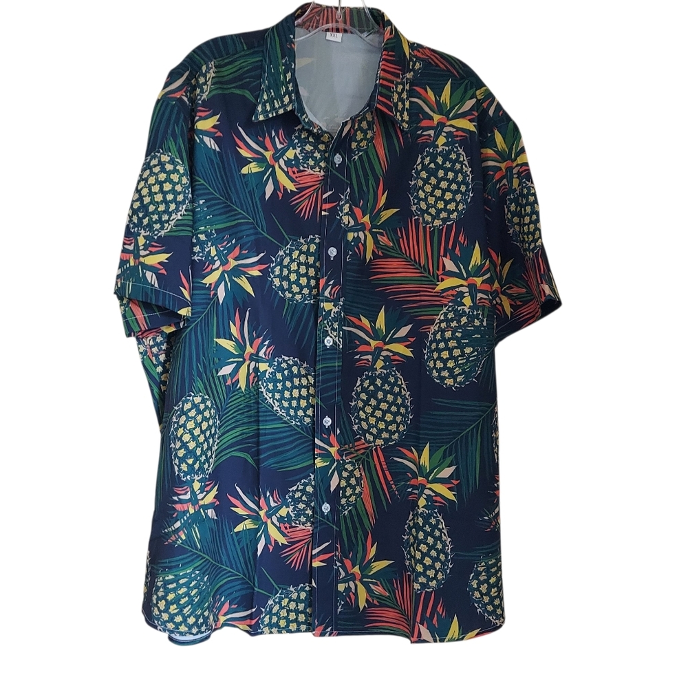 Tropical Pineapple Print Shirt